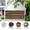 thumbnail image 2 of Old Wooden Board Garage Door Cover Banner 7 x 16 FT, Rustic Farmhouse Brown Wooden Plank Garage Door Curtains Backdrop with Grommets for Indoor Outdoor Wall Party Porch Yard Decorations Background, 2 of 9