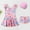 Pink, variant on Girls' Two Piece Swimdress Princess Pleated Skirt Swimwear Bathing Suit Dress with Shorts Pink, Size 4T-14