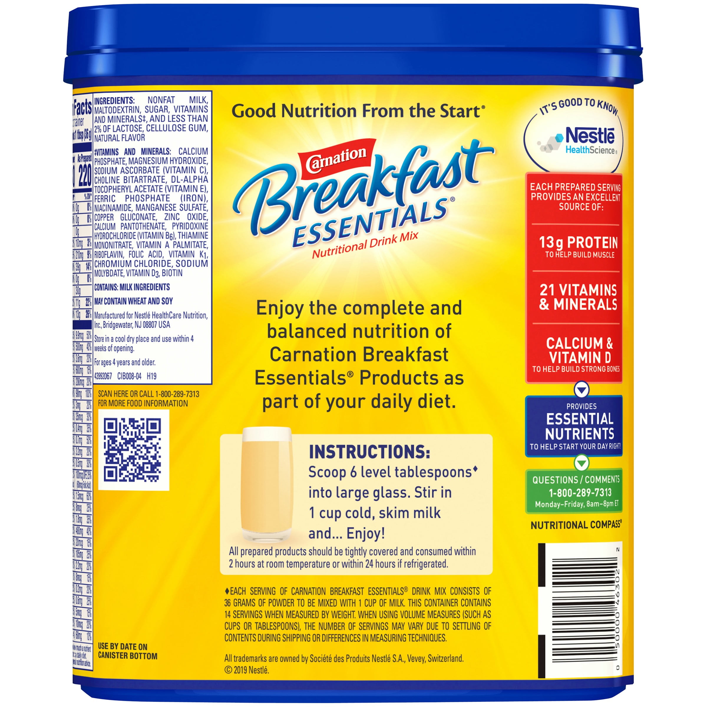 Carnation Breakfast Essentials Nutrition Facts Blog Dandk