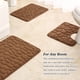 thumbnail image 4 of Juego de alfombrillas de baño Naiovety de poliéster antideslizantes fáciles de limpiar gris oscuro, 4 of 6