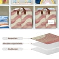 thumbnail image 4 of Yayeee Foldable Storage Basket for Shelves with Handles Waterproof Cloth Bins, Soft Pink Pattern, 4 of 7