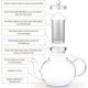 thumbnail image 5 of Glass Teapot with Strainer - Stainless Steel Strainer with Lift Function | Heat-Resistant Glass | for Hot Tea or Iced Tea, 5 of 5