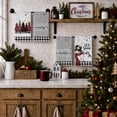 thumbnail image 3 of Sm:)e Black White Buffalo Plaid Snowman Xmas Trees Christmas Kitchen Dish Towels 18 x 26 Inch Set of 4,Holiday Themed Winter Hand Towels for Kitchen and Dining Table, 3 of 7