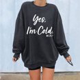 thumbnail image 1 of Nouveaux Hauts pour Femmes 2023 Imprimé Ample Col Rond Manches Longues Polaire Coupe Décontractée Chandail en Molleton Oversize Chandail pour Femmes, 1 of 8