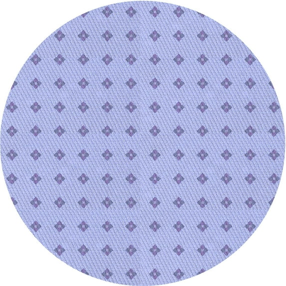 Ahgly Company Machine Washable Indoor Round Transitional Purple Area Rugs, 5' Round