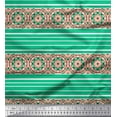 thumbnail image 1 of Soimoi Velvet Fabric Stripe & Mandala Kaleidoscope Fabric Prints by Yard 58 Inch Wide, 1 of 1