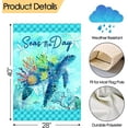 thumbnail image 3 of Welcome Summer Turtle Garden Flag for Outside 28x40 Double Sided Vertical, Small Summer Tropical Ocean Sea The Day Garden Yard House Flags Seasonal Spring Summer Outdoor Decoration, 3 of 6