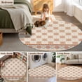 thumbnail image 5 of Round Rug 4Ft Washable Non-Slip, Orange Floral Circle Area Rugs for Living Room Bedroom, Country Boho Ethnic Art Flowers Motifs Indoor Floor Mats Carpet Runner for Home Decor Aesthetic, 5 of 8