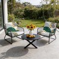 thumbnail image 5 of Outdoor Patio Cushion Covers 2 Pack Mid Century Modern Patio Chair Cushion Covers with Ties and Zipper Abstract Leaves Waterproof Outdoor Seat Cushion Covers for Patio Furniture 22"x20", 5 of 7