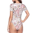 thumbnail image 4 of Naloa Cute Rabbit Women's Short-Sleeved Onesie, One-Piece Swimsuit for Parties, dates, clubs - XX-Large, 4 of 9