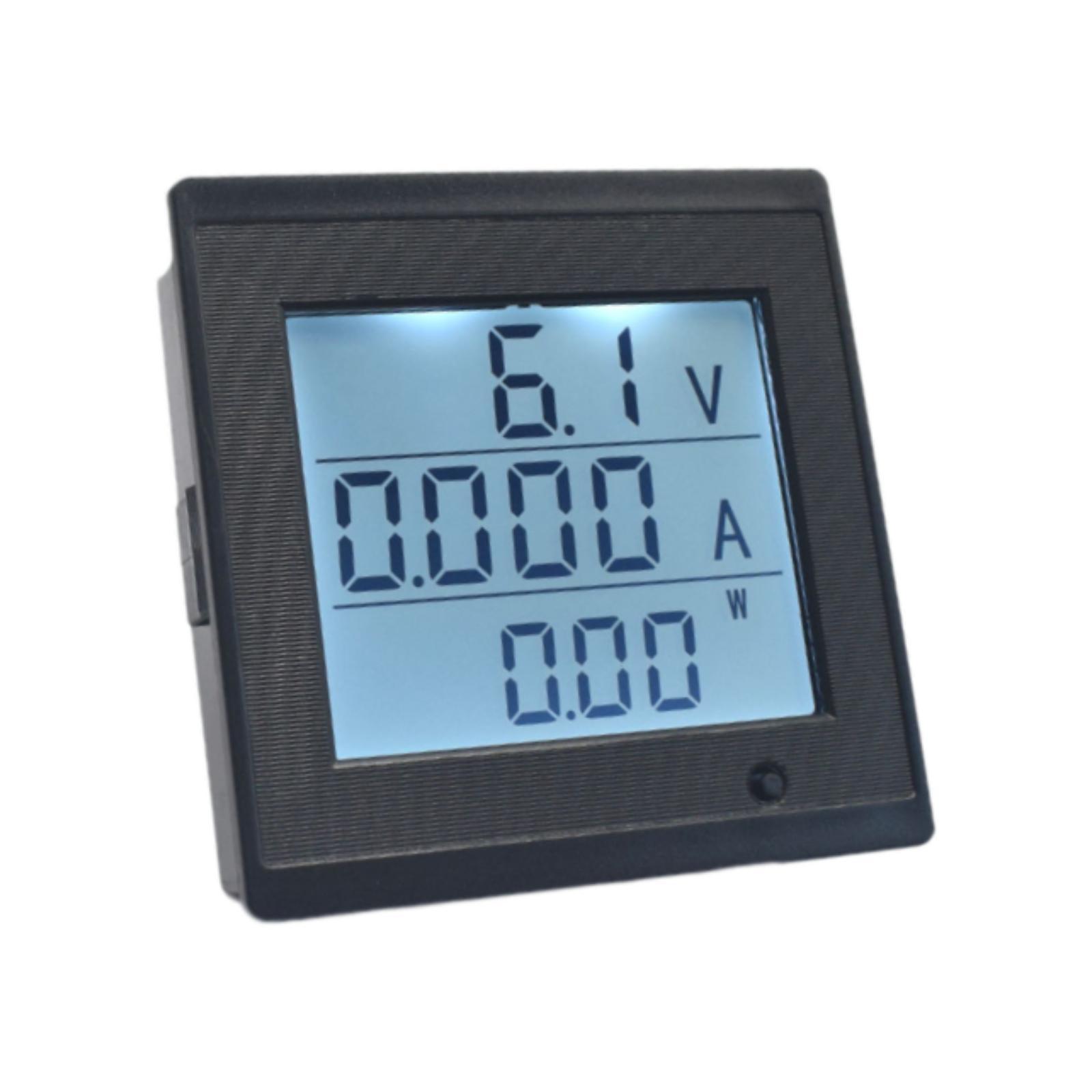 Digital Voltmeter Ammeter Power Meter LCD Display Compact Overload Protection for Electrical Measurement Tool