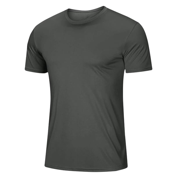 Camisas de Manga Larga de los Hombres Color Sólido Ligero Transpirable Camisas de Senderismo de Secado Rápido para Deportes Al Aire Libre