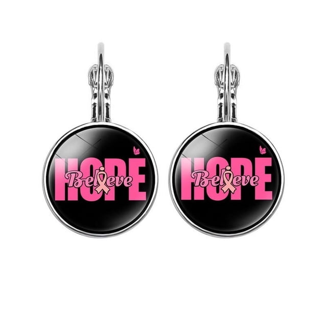 Caring For Breast Theme Accessories Breast Awareness Womens Earrings Ear Hooks