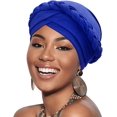 thumbnail image 1 of Turbante para mujer, preatado, trenza trenzada, gorro envolvente, gorro africano, gorro para quimio y cáncer, 1 of 5