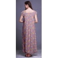 thumbnail image 4 of Bimba Robe de Nuit Imprimée pour Femmes en Rayonne Longue Maxi Robe de Sommeil Robe de Nuit, 4 of 4