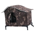 thumbnail image 4 of Casa para gatos al aire libre, refugio cálido y oculto, cortina resistente al viento, recinto impermeable para 60 cm x 45 cm x 52 cm, 4 of 9
