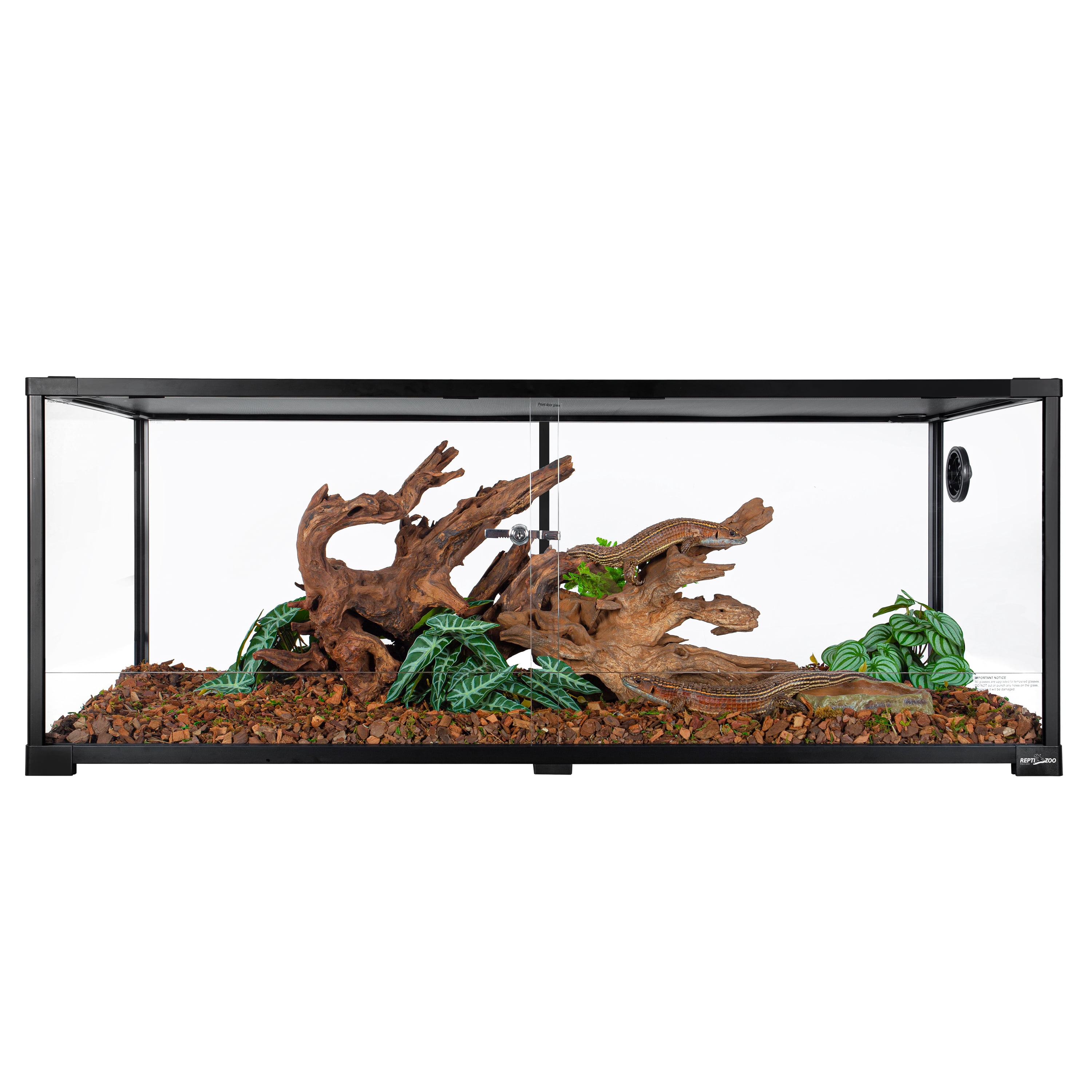 REPTIZOO Reptile Glass Tank - 48 x 18 x 18 Inches Knock Down Full View Natural Terrarium
