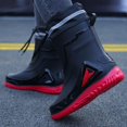 thumbnail image 2 of Zapatos de lluvia impermeables para hombre, zapatos de trabajo antideslizantes para exteriores, Botas de lluvia cálidas de algodón con forro polar, calzado de cocina para hombre, 2 of 3