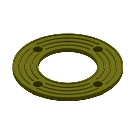 SurfaceSaver 5 in Round Green Plastic Plant Pot Ring