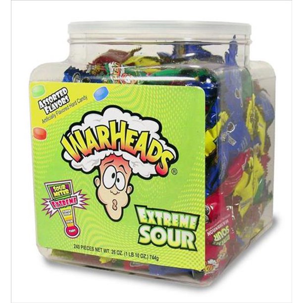 Warheads Extreme Sour Hard Candy (Pack of 240)
