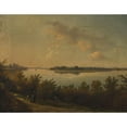 thumbnail image 3 of Jan Feliks Piwarski 14x12 Black Modern Framed Museum Art Print Titled - Saska Kępa - Landscape at Sunset, 3 of 5