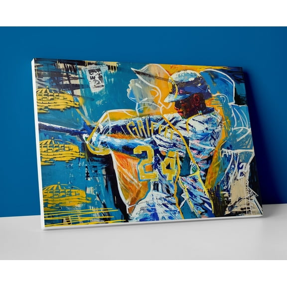 Ken Griffey Jr Wall Art Poster or Wrapped Canvas