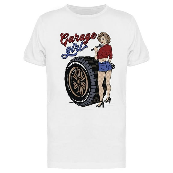 Garage Girl T-Shirt Men -Image by Shutterstock, Male Small
