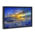 thumbnail image 2 of Stupell Industries Tropical Golden Blue Sunset over Waves Black Floating Frame Canvas Art, 31 x 21, by Eszra Tanner, 2 of 8