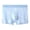 Light Blue, variant on Men's Underwear for Summer Breathable Silk Flat Corner Design Mid Rise Comfort with Printed Pattern Men’s Briefs Blue L