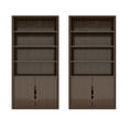 thumbnail image 1 of Rivington Armoire Bibliothèque Moderne en Noyer (4 Tablettes) - Ensemble de 2, 1 of 9