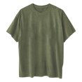 thumbnail image 4 of Pimfylm Oversized Tshirts for Women, Women's Short Sleeve Round Neck T Shirt Front Twist Tunic Tops Casual Loose Fitted(Army Green,L), 4 of 7