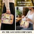 thumbnail image 5 of Xixirimido Cross Lily Flower Sunset Glow Print Bible Cover Case Large Bible Cover with Handle Quilted Bible Carrying Case Bag with Bookmarks Bible Study Supplies Accessories, 5 of 7