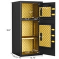 thumbnail image 2 of Montary 7.0 Cu Ft Double-Door Coin Safe w/Fireproof Bag & Hidden Code, Digital Security for Home/Office/Hotel, 2 of 10