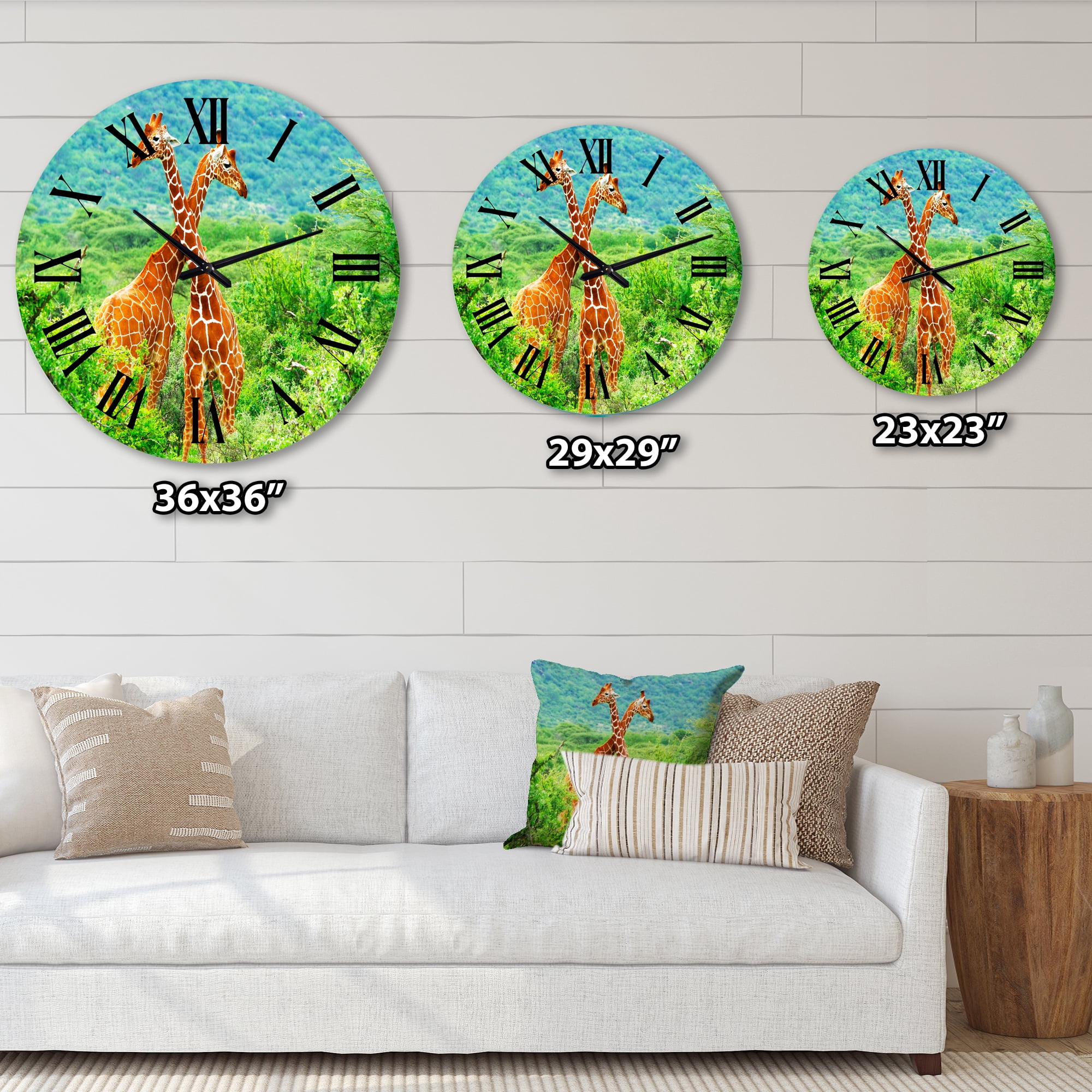 Designart 1 in Quartz Farmhouse Wall Clock