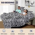 thumbnail image 6 of SGI Bedding 32" Queen Split Top Flex Head sheet 100% Egyptian Cotton Sheet Set - 600 Thread Count Flex Top Sheet for Adjustable Bed 4 Piece Sheet Set 15" Deep for Sleep Number bed - Zebra Print, 6 of 7