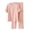 Pink, variant on APEXFWDT Women Pajama Set Short Sleeve Henley Tops with Pants Two Piece Sleepwear Soft Comfy Solid Color Pj Set Loungewear
