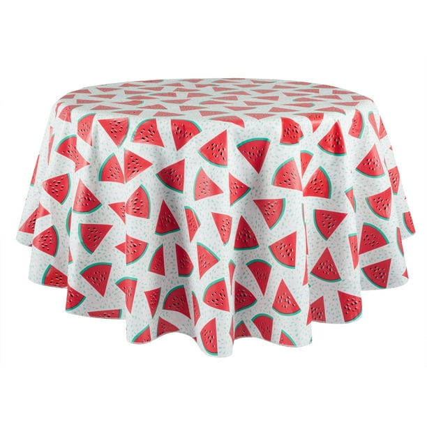 Mainstays Melon PEVA Vinyl Tablecloth, 70" Round