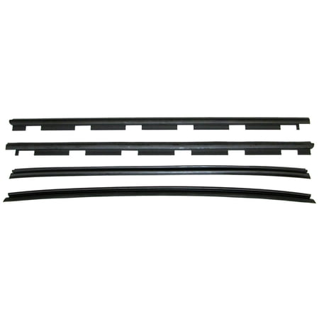 Set of 4 Inner&Outer Window Sweep Weatherstrip Seals Kit For Chevrolet Truck