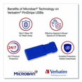 thumbnail image 3 of PinStripe USB 3.2 Flash Drive, 64 GB, Assorted Colors, 5/Pack | Bundle of 5, 3 of 9