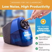 Bostitch QuietSharp 6 Classroom Electric Pencil Sharpener, Blue
