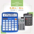 thumbnail image 4 of CATIGA Desktop Calculator 12 Digit with Large LCD Display and Sensitive Button, Solar and Battery Dual Power, Standard Function for Office, Home, School, CD-2786 (Blue), 4 of 4