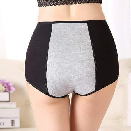 

Qcmgmg Mid Waist Panties for Women Stretch Cotton Briefs Women Breathable Soft Underwear Black