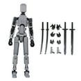 thumbnail image 2 of Figura de Acción de Cuerpo Móvil con Articulaciones, 30cm, 13 Figuras de Acción de Hombre para Dibujar Ilustraciones, Exhibición Coleccionable de Cosp gris, 2 of 10
