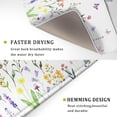 thumbnail image 3 of Watercolor Floral Dish Drying Mat for Kitchen Counter 18x24 Inch Spring Summer Wild Flower Butterfly Absorbent Reversible Microfiber Dish Drainer Rack Mats Countertops Protector Mat, 3 of 7