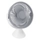 thumbnail image 3 of Ventilador de mesa de escritorio de 3 velocidades, soporte colgante, doble uso, USB, rotación de 360 °, tienda de campaña, ventilador de techo, 1500mAh, gris, 3 of 5