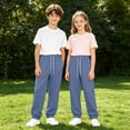 thumbnail image 6 of Miqool Girls Baggy Sweatpants Elastic Waist Drawstring Loose Fit Casual Fleece Jogger Sweat Pants with Pockets, 6 of 9