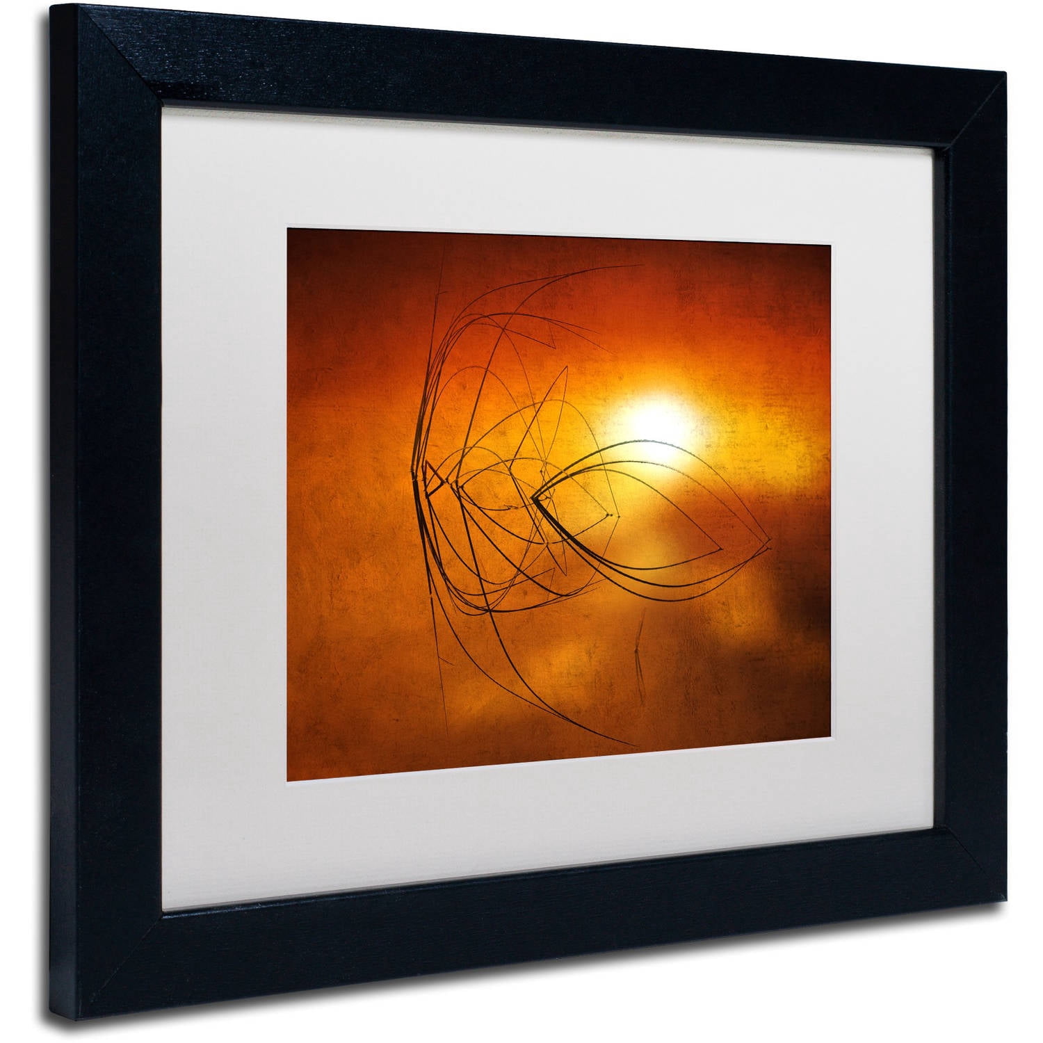 Trademark Fine Art "Touch of Last Light" Canvas Art by Philippe Sainte-Laudy White Matte, Black Frame