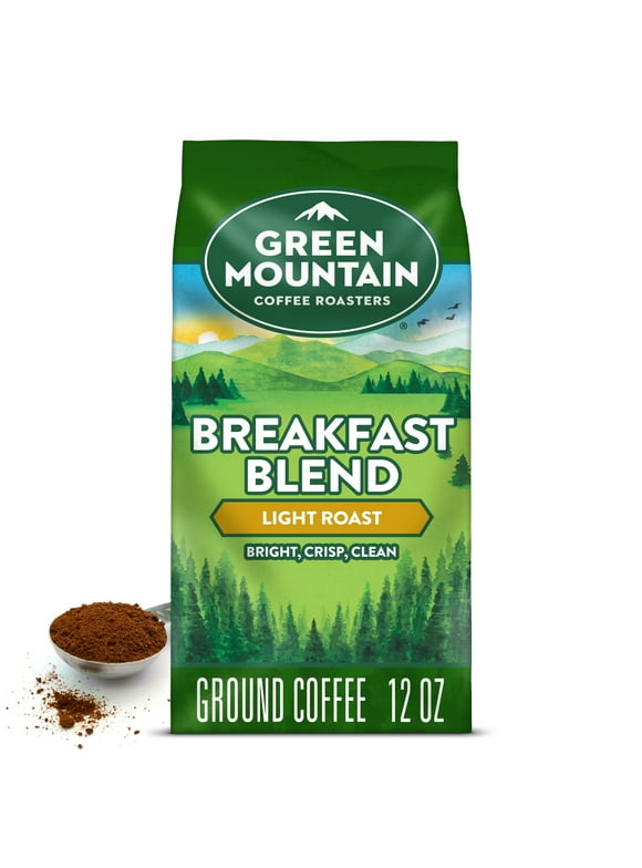 Green Mountain Coffee Roasters Breakfast Blend, Light Roast, Ground Coffee, 12 oz