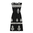 thumbnail image 5 of Alkepwun Midi Dresses for Women Floral-Print Round-Neck Sleeveless Pleated Waist-Cinched Ankle-Length Dress Lightweight Breathable Flowy A-Line Maxi Sundress for Beach, 5 of 7
