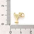 thumbnail image 3 of 10pcs Brass Micro Pave Clear Cubic Zirconia Pendants with Jump Ring Long-Lasting Lead Free & Cadmium Free Cup golden 11.5x8.5x2mm Hole: 3.5mm, 3 of 3
